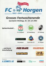 FC Horgen 100 years Tournament 2002 - 26/28-Jul-2002