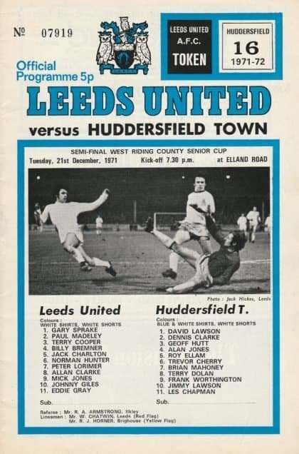 Leeds United v Huddersfield Town 21-Dec-1971