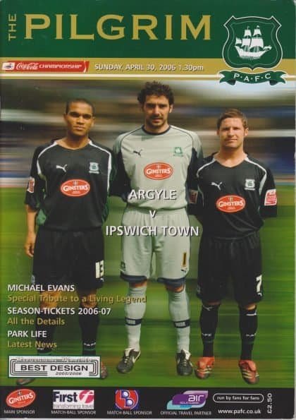 Plymouth Argyle v Ipswich Town 30-Apr-2006