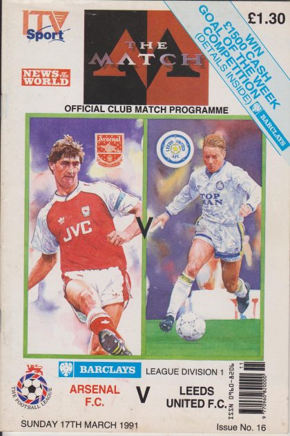 Arsenal v Leeds United 17-Mar-1991