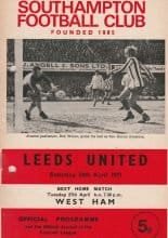 Southampton v Leeds United 24-Apr-1971