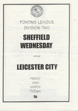 Sheffield Wednesday Reserves v Leicester City Reserves 24-Mar-1995