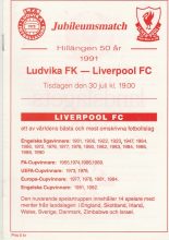 Ludvika FK v Liverpool 30-Jul-1991