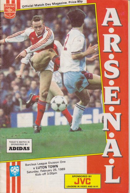 Arsenal v Luton Town 25-Feb-1989