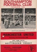 Southampton v Manchester United 21-Nov-1970