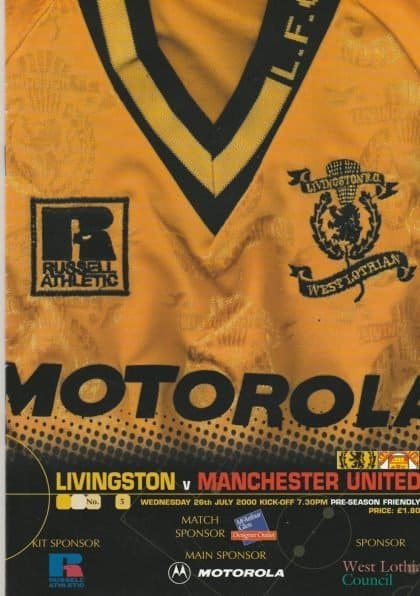 Livingston v Manchester United  26-Jul-2000