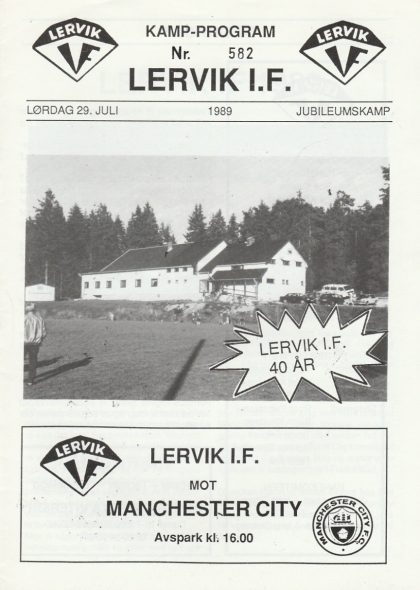 Lervik IF v Manchester City  29-Jul-1989
