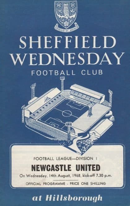 Sheffield Wednesday v Newcastle United  14-Aug-1968