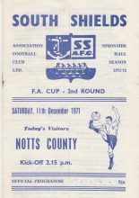 South Shields v Notts County 11-Dec-1971
