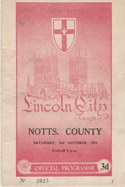 Lincoln City v Notts County 03-Oct-1953
