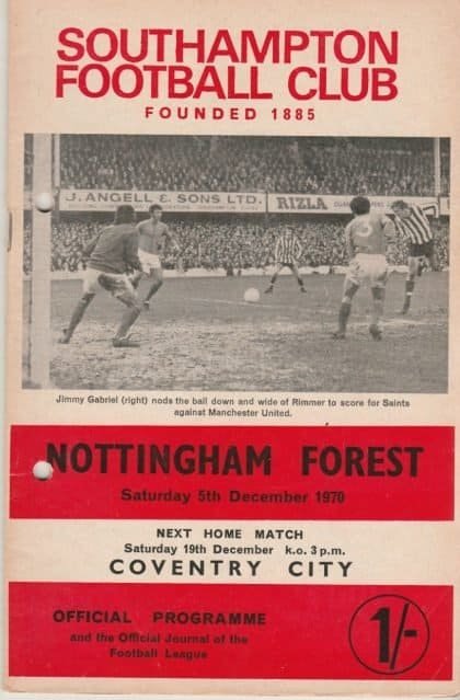 Southampton v Nottingham Forest 05-Dec-1970