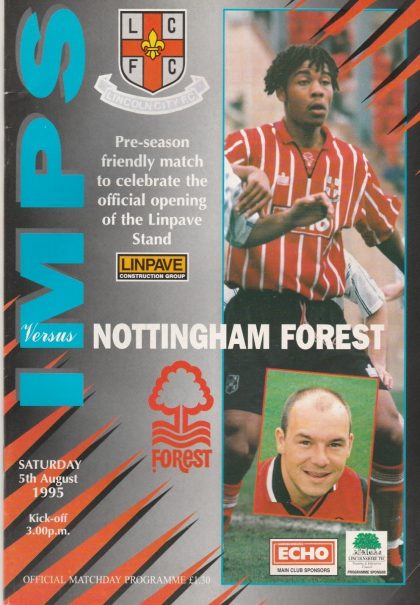 Lincoln City v Nottingham Forest 05-Aug-1995