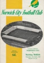 Norwich City v Nykobing Boldklub  17-Mar-1965