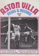 Aston Villa v Oldham Athletic 10-Apr-1972