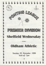 Sheffield Wednesday Reserves v Oldham Athletic Reserves  05-Nov-1996