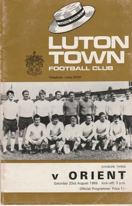 Luton Town v Leyton Orient 23-Aug-1969