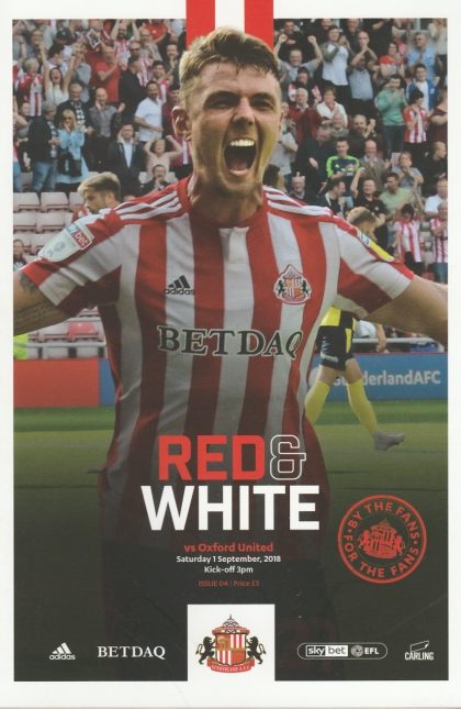 Sunderland v Oxford United  01-Sep-2018