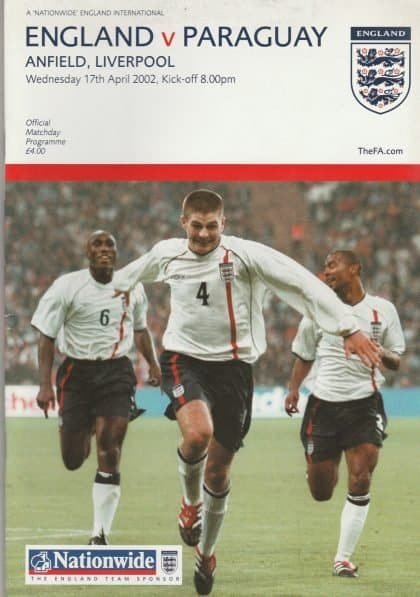England v Paraguay 17-Apr-2002