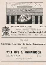 Luton Town v Peterborough United 14-Mar-1964
