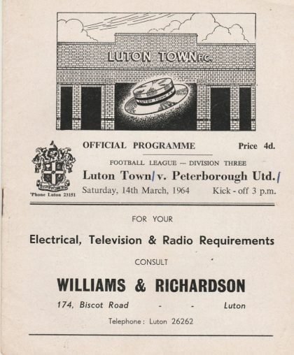 Luton Town v Peterborough United 14-Mar-1964