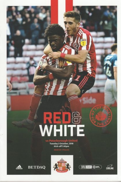Sunderland v Peterborough United  02-Oct-2018