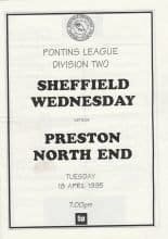 Sheffield Wednesday Reserves v Preston North End Reserves 18-Apr-1995