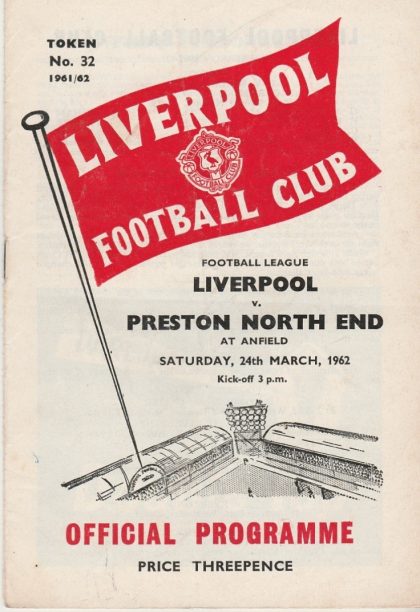 Liverpool v Preston North End  24-Mar-1962