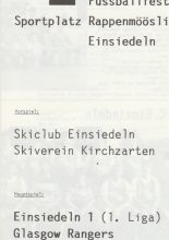 Einsiedeln v Glasgow Rangers  28-Jul-1984
