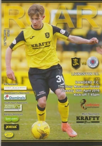 Livingston v Glasgow Rangers 26-Apr-2016