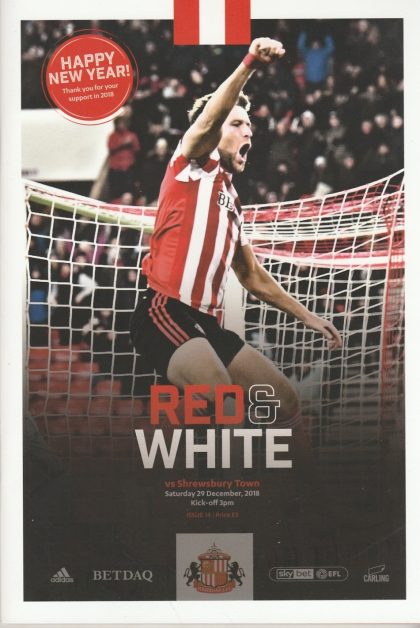 Sunderland v Shrewsbury Town  29-Dec-2018