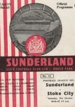 Sunderland v Stoke City 31-Oct-1964