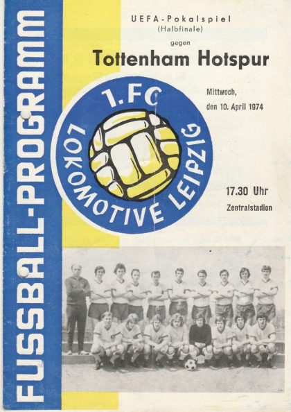 1FC Lokomotive Leipzig v Tottenham Hotspur   10-Apr-1974