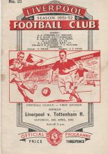 Liverpool v Tottenham Hotspur  19-Apr-1952