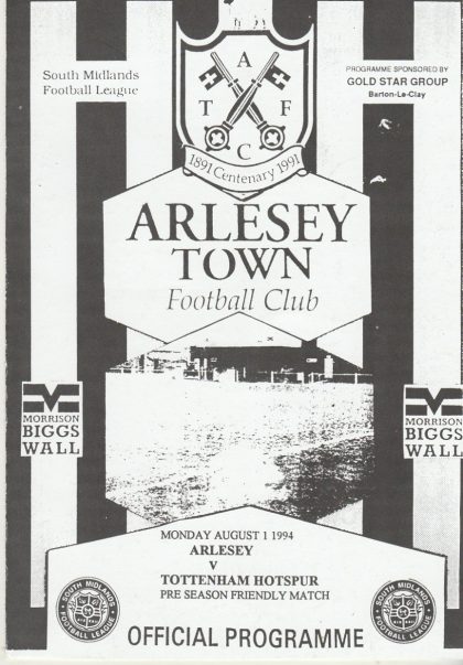 Arlesey Town v Tottenham Hotspur  01-Aug-1994
