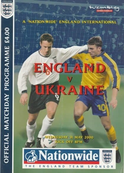 England v Ukraine 31-May-2000
