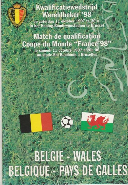 Belgium v Wales  11-Oct-1997