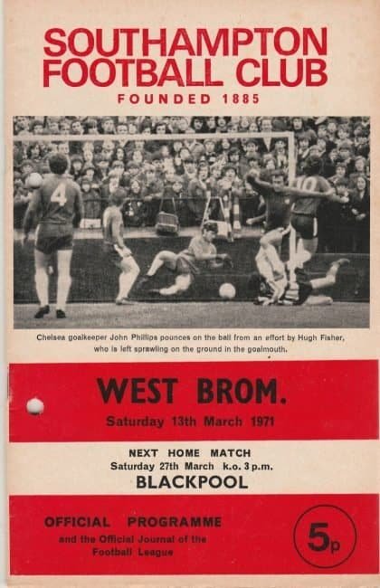 Southampton v West Bromwich Albion   13-Mar-1971