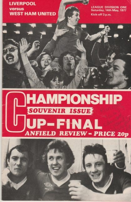 Liverpool v West Ham United 14-May-1977