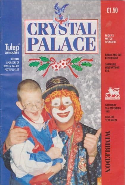 Crystal Palace v Wimbledon 26-Dec-1992