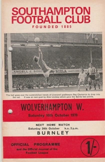 Southampton v Wolverhampton Wanderers  10-Oct-1970