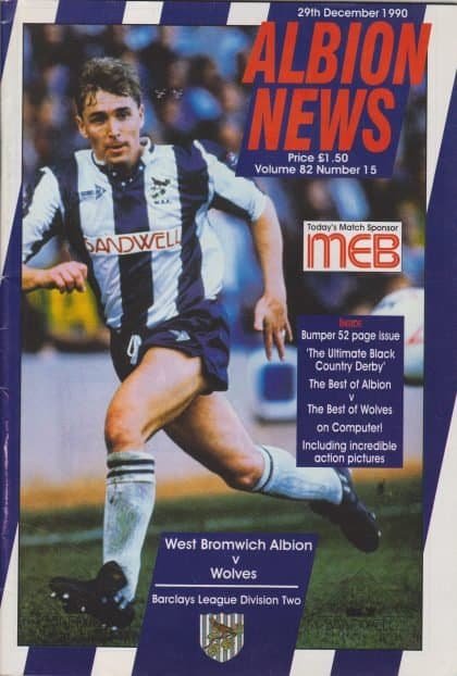 West Bromwich Albion v Wolverhampton Wanderers 29-Dec-1990