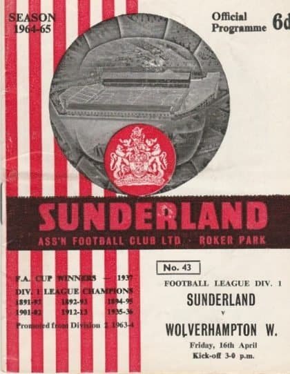Sunderland v Wolverhampton Wanderers  16-Apr-1965