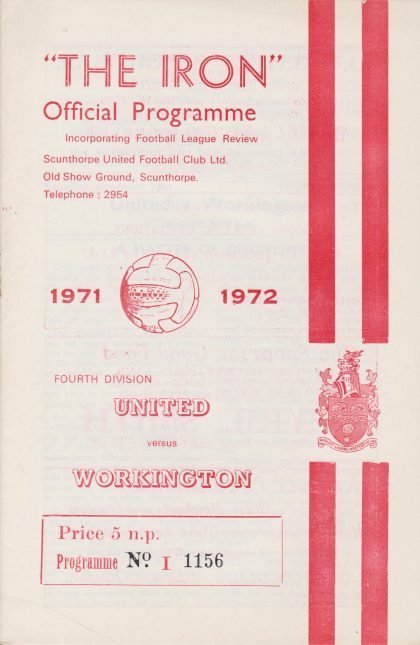 Scunthorpe United v Workington  13-Nov-1971