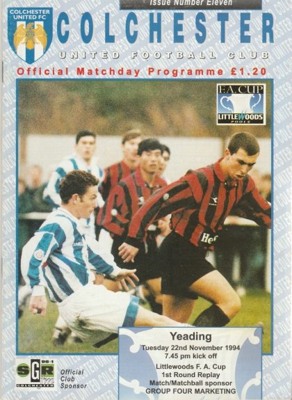 Colchester United v Yeading 22-Nov-1994