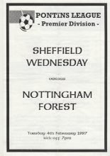 Sheffield Wednesday Reserves v Nottingham Forest Reserves  04-Feb-1997