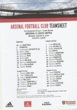 Arsenal v Leeds United 06-Jan-2020