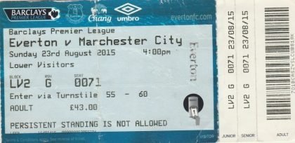 Everton v Manchester City  23-Aug-2015