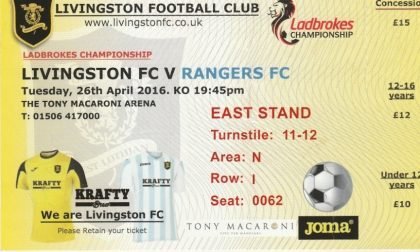 Livingston v Glasgow Rangers 26-Apr-2016