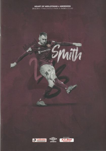 Heart of Midlothian v Aberdeen  29-Dec-2019