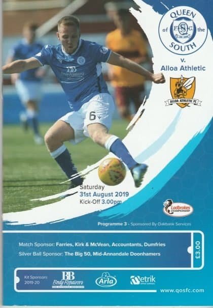 Queen of the South v Alloa Athletic 31-Aug-2019